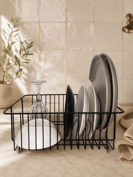 Okyanus Home Metal Derin Tabaklık \ Bulaşıklık - Siyah