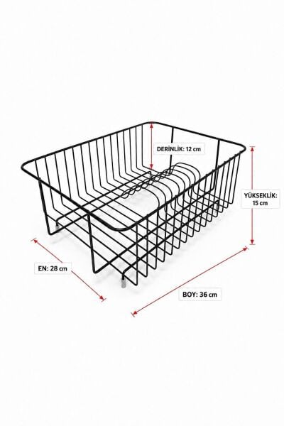 Okyanus Home Metal Derin Tabaklık \ Bulaşıklık - Siyah