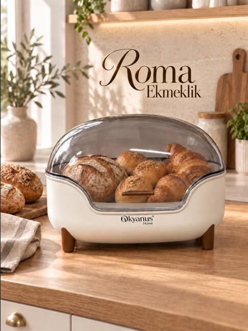 Okyanus Home Roma Ekmek Kutusu Şeffaf Kapaklı