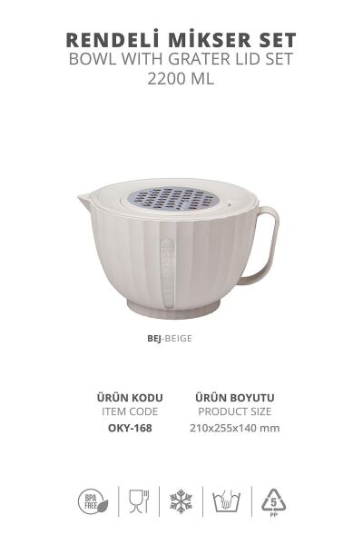 Okyanus Home Bej Coliseum Rendeli Mikser Set