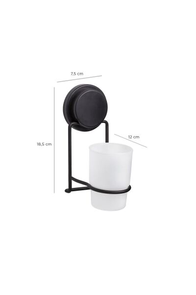 Okyanus Home Magic Fix Sihirli Yapışkan Siyah Diş Fırçalık
