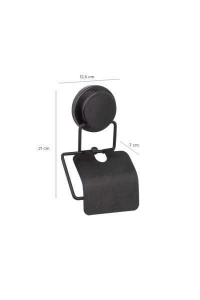 Okyanus Home Magic Fix Sihirli Yapışkan Siyah Kapaklı Tuvalet Kağıtlık