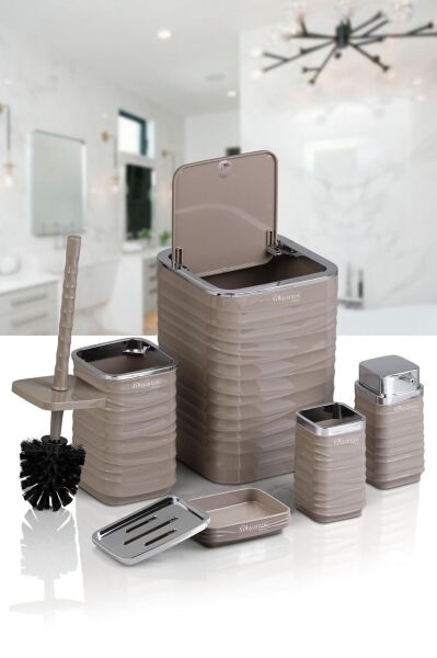 Okyanus Home Luna Vizon Kromlu Kare 5'li Banyo Seti
